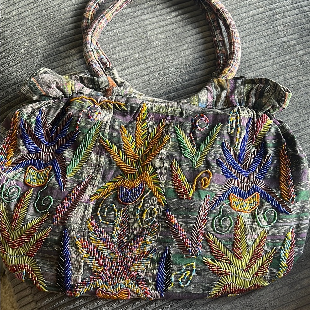 Embroidered Multicolor Women's Bag